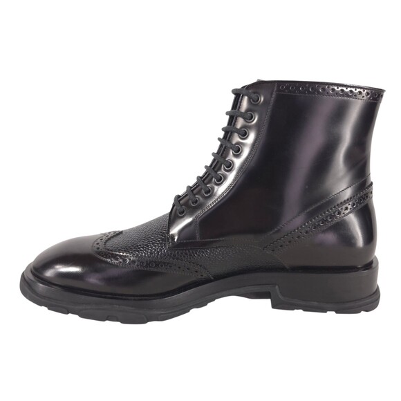 Alexander McQueen Hybrid Brogue Lace Up Boots US 8 EU 41 Mens Black $990 main image 8